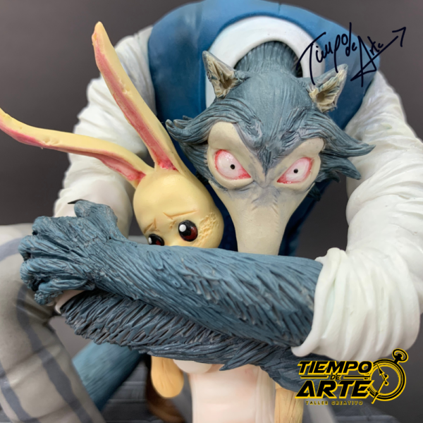 Escultura LEGOSHI y HAL de BEASTARS